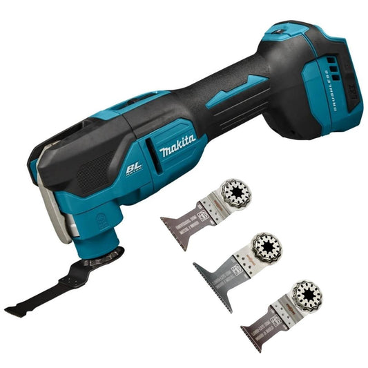 Makita DTM53Z 18V LXT Brushless Multi Tool With 3 Piece Wood & Metal Cut Set