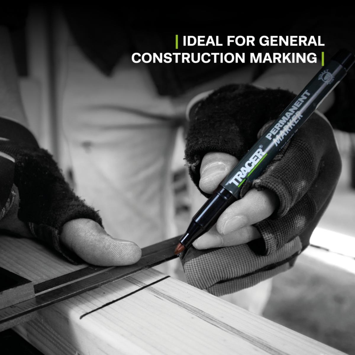 Tracer Permanent Construction Marker Black