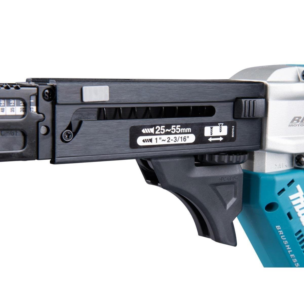 Makita DFR552Z 18V LXT Brushless Auto Feed Screwdriver With 1 x 5.0Ah Battery & Charger