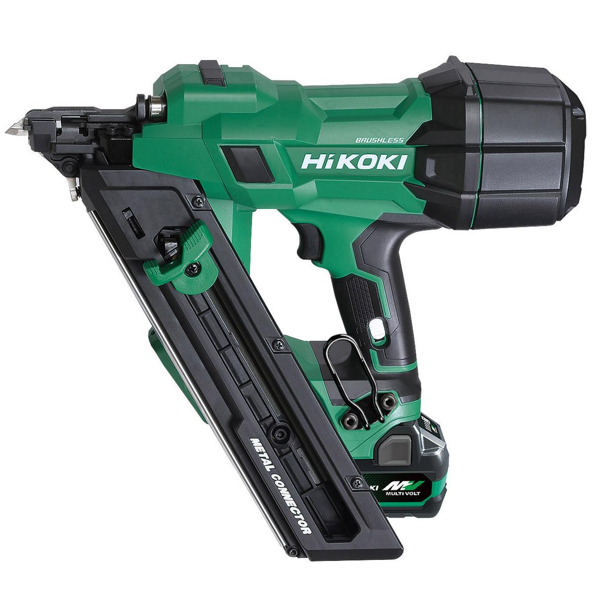 HiKOKI NR1838DKAJXZ 18V Brushless 38mm Metal Connector Nailer with 2 × 2.5/5.0Ah Battery, Charger & Case