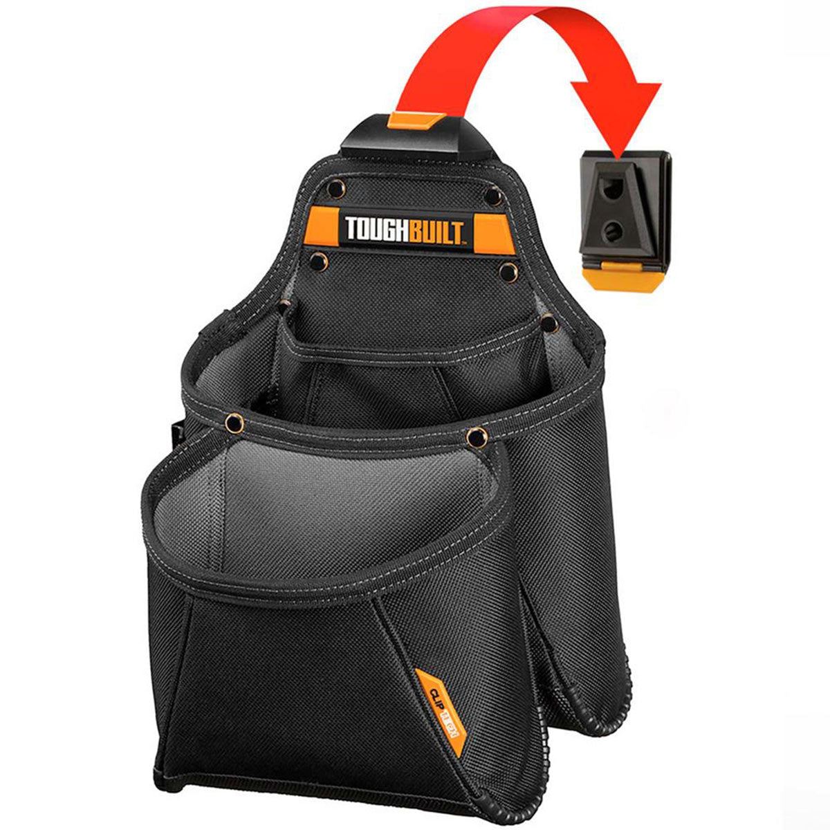 Toughbuilt Warehouse Pouch 9 Pocket & Mega Supply Pouch with Pro Padded Belt Buckle