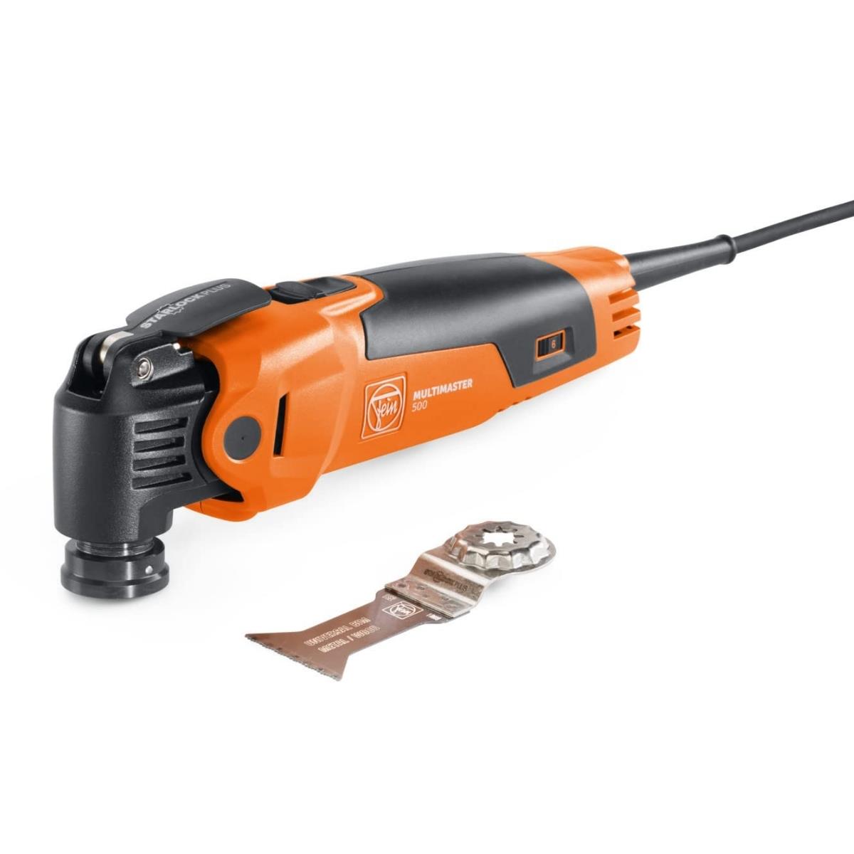 Fein MM 500 PLUS STARLOCK MultiMaster Oscillating Multi-Tool In Case With 6 Piece Wood Metal Cut Set