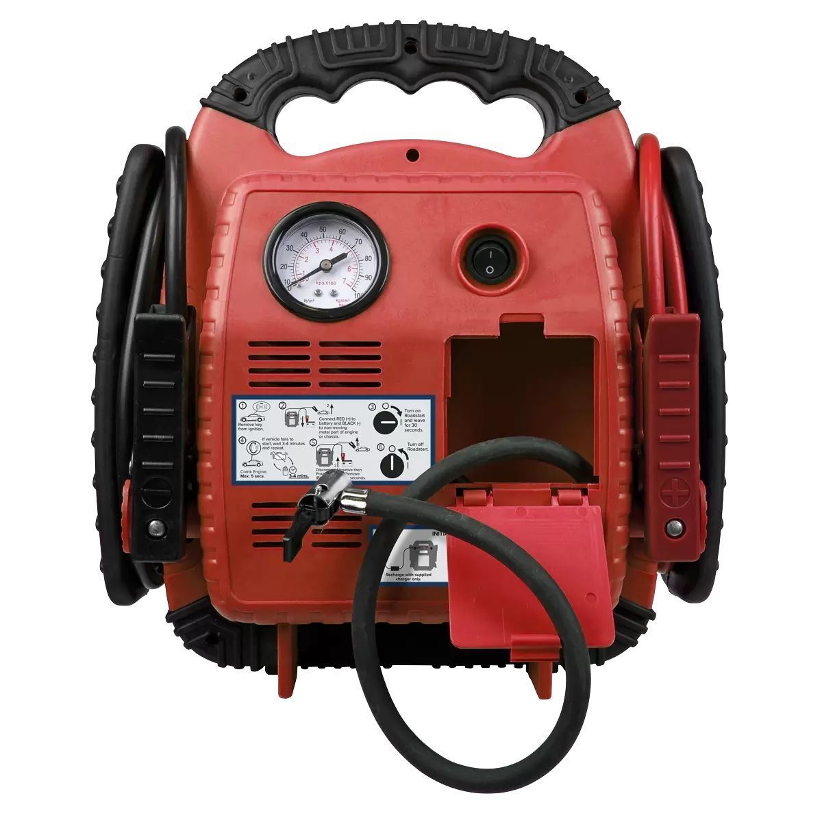 Sealey RS132 12V Road Start Emergency Power Pack with Air Compressor