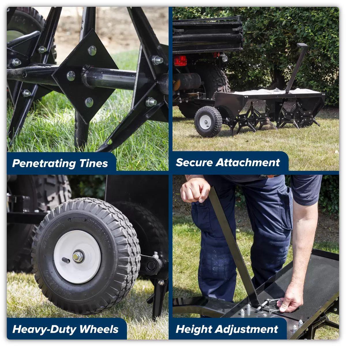 Sealey SLA48T Tow Behind Plug Aerator 48 Inch
