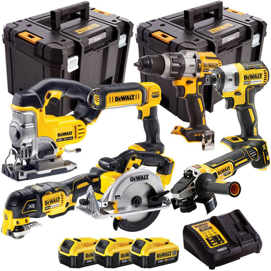 Dewalt 18V 7 Piece Power Tool Kit with 3 x 4.0Ah Batteries T4TKIT-858