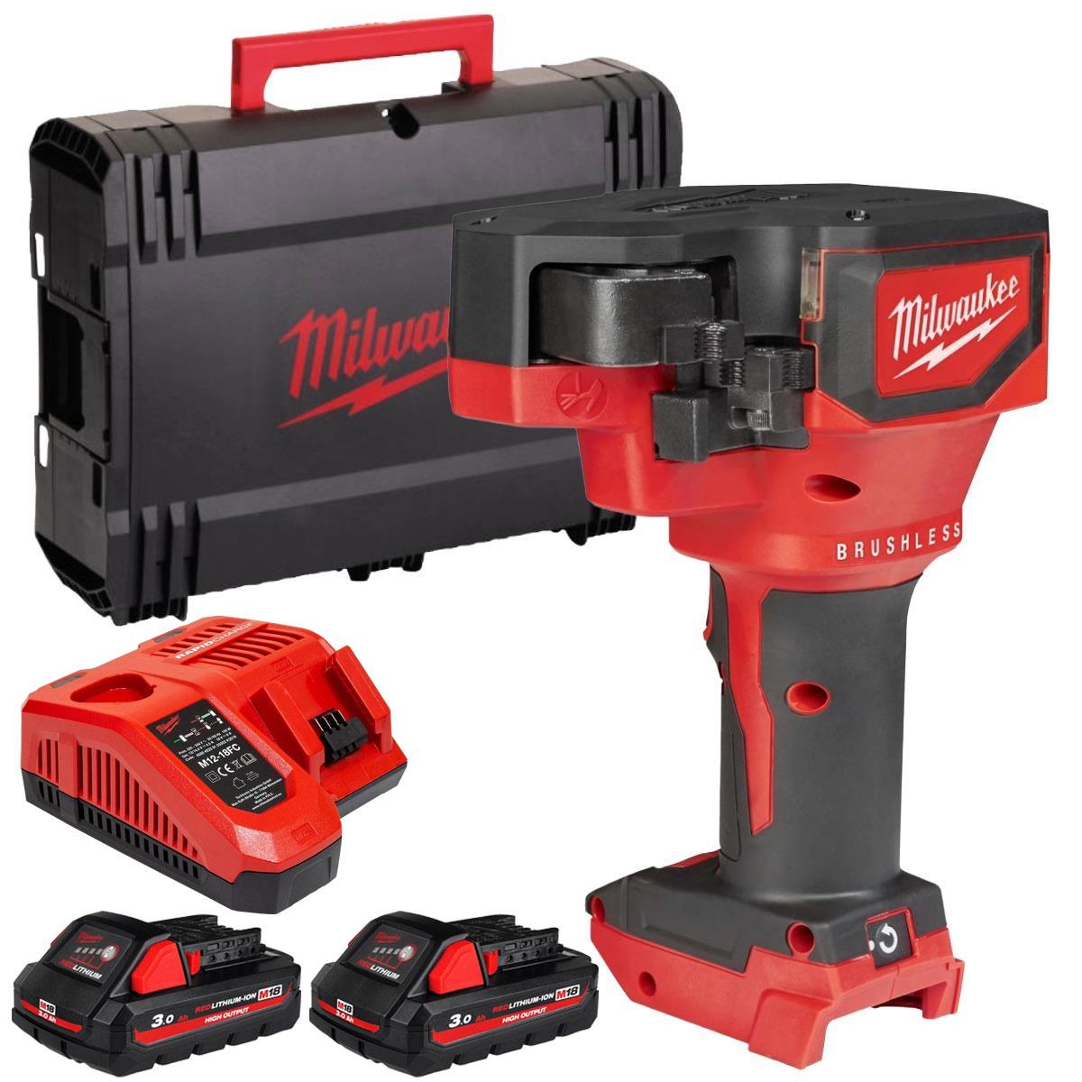 Milwaukee M18BLTRC-0X 18V Brushless Threaded Rod Cutter with 2 x 3.0Ah Battery, Charger & Case