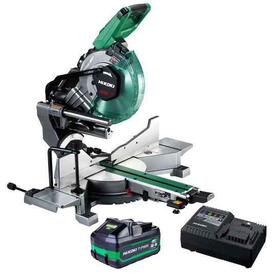 Hikoki C3610DRAW4Z 36V Brushless Mitre Saw with 1 x 4.0Ah/8.0Ah Battery & Charger