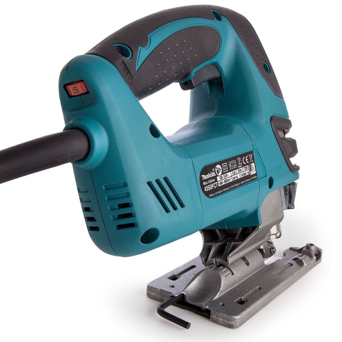 Makita 4350FCT/1 Orbital Jigsaw Tool-Less Blade Change With Job Light 110V/720W