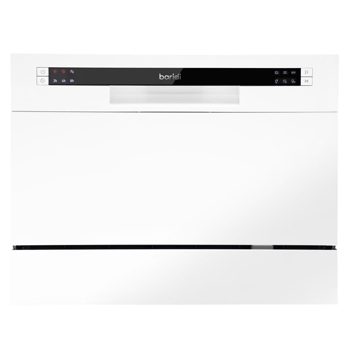 Sealey DH83 Baridi Tabletop Dishwasher 6 Place Settings 6.5L Capacity White 230V