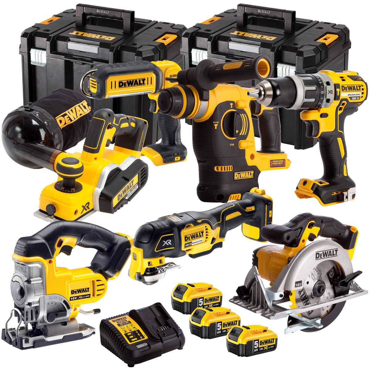 Dewalt DCK665P3T9 18V 7 Piece Power Tool Kit with 3 x 5.0Ah Batteries