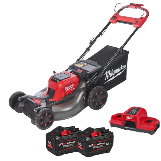 Milwaukee M18F2LM53-122 36V FUEL Brushless 53cm Self-Propelled Lawn Mower with 2 x 12.0Ah Battery & Charger 4933479822
