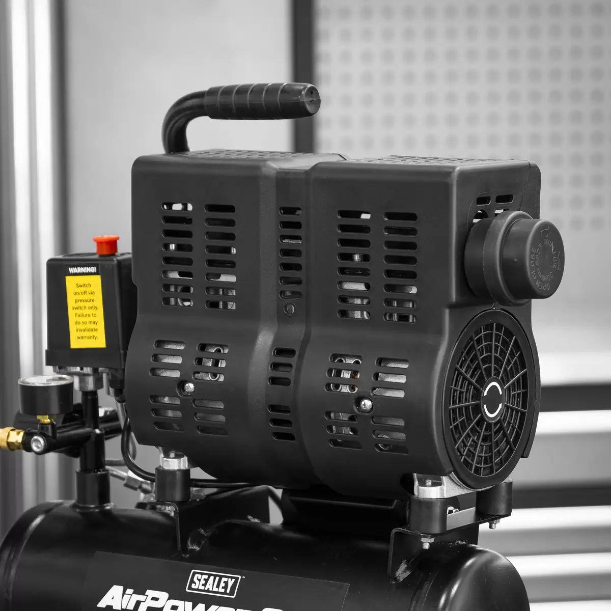 Sealey SAC6000S 6L Oil Free Low Noise Direct Drive Air Compressor 1hp & 230V/13A
