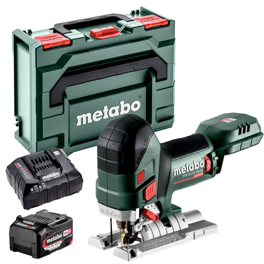 Metabo STA 18 LTX 150 BL 18V Brushless Body Grip Jigsaw with 1 x 4.0Ah Battery Charger & Metabox
