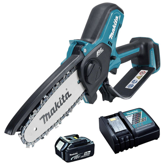 Makita DUC150Z 18V Brushless 150mm Pruning Saw With 1 x 5.0Ah Battery & Charger