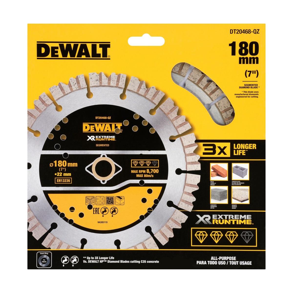 Dewalt 180mm Elite Series All Purpose Diamond Wheel Blade DT20468-QZ