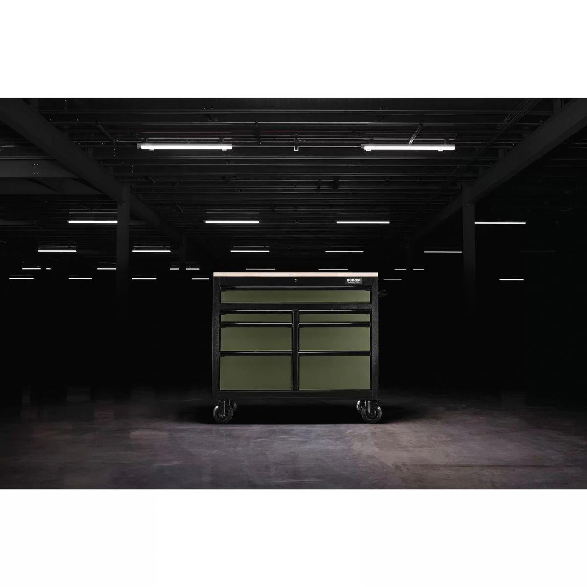 Draper B100-41GR/FSC BUNKER 7 Drawer Workbench Roller Tool Cabinet, 41 Inch Green 27209