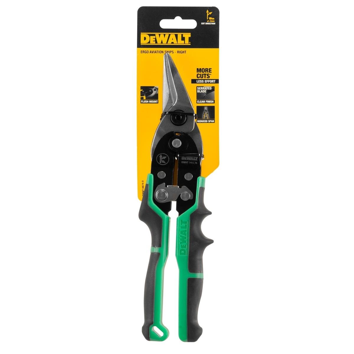 Dewalt Right Cut Ergo Aviation Snip DWHT14674-0
