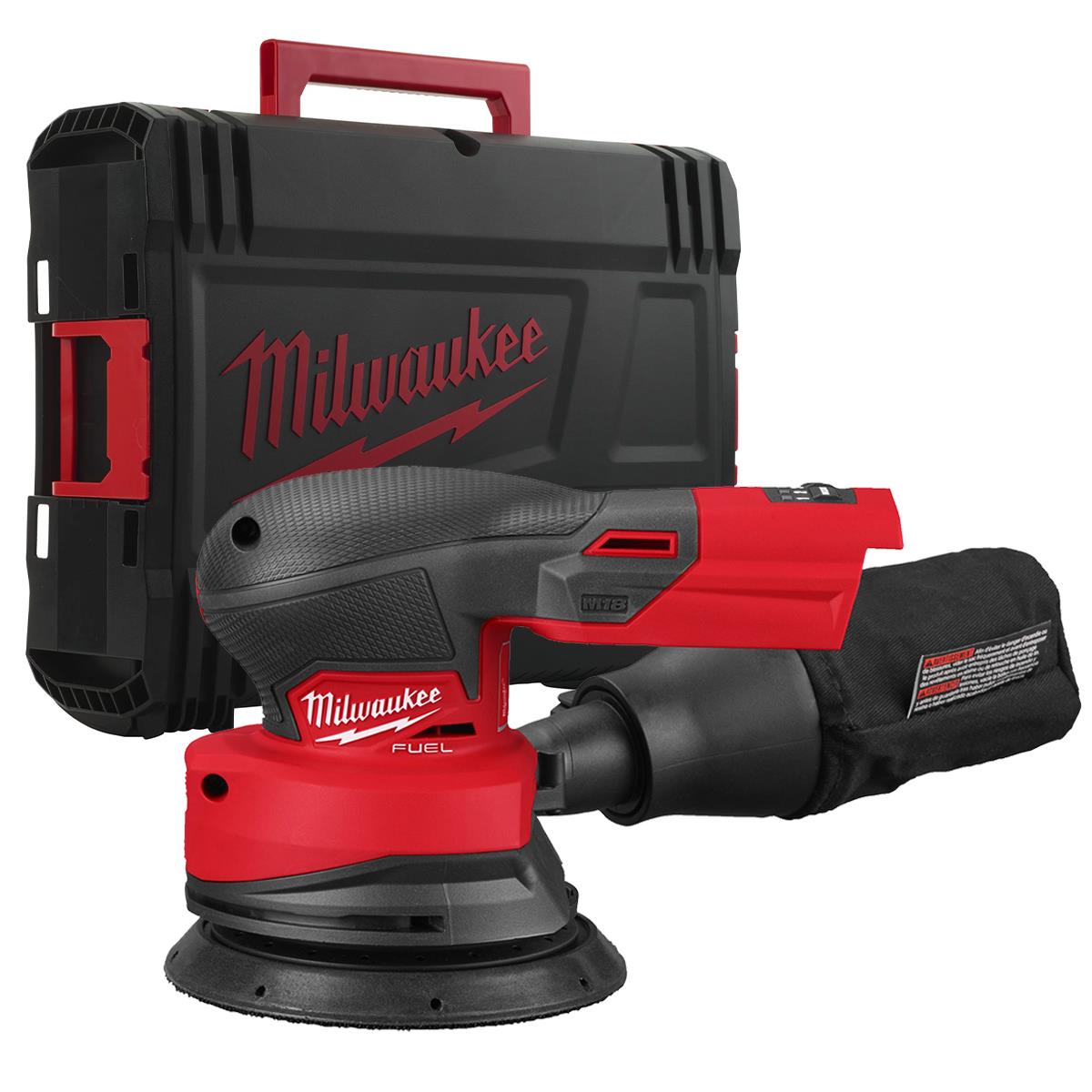 Milwaukee M18FROS125-0X 18V M18 Brushless Random Orbital Sander with 1 x 5.5Ah Battery Charger & Case