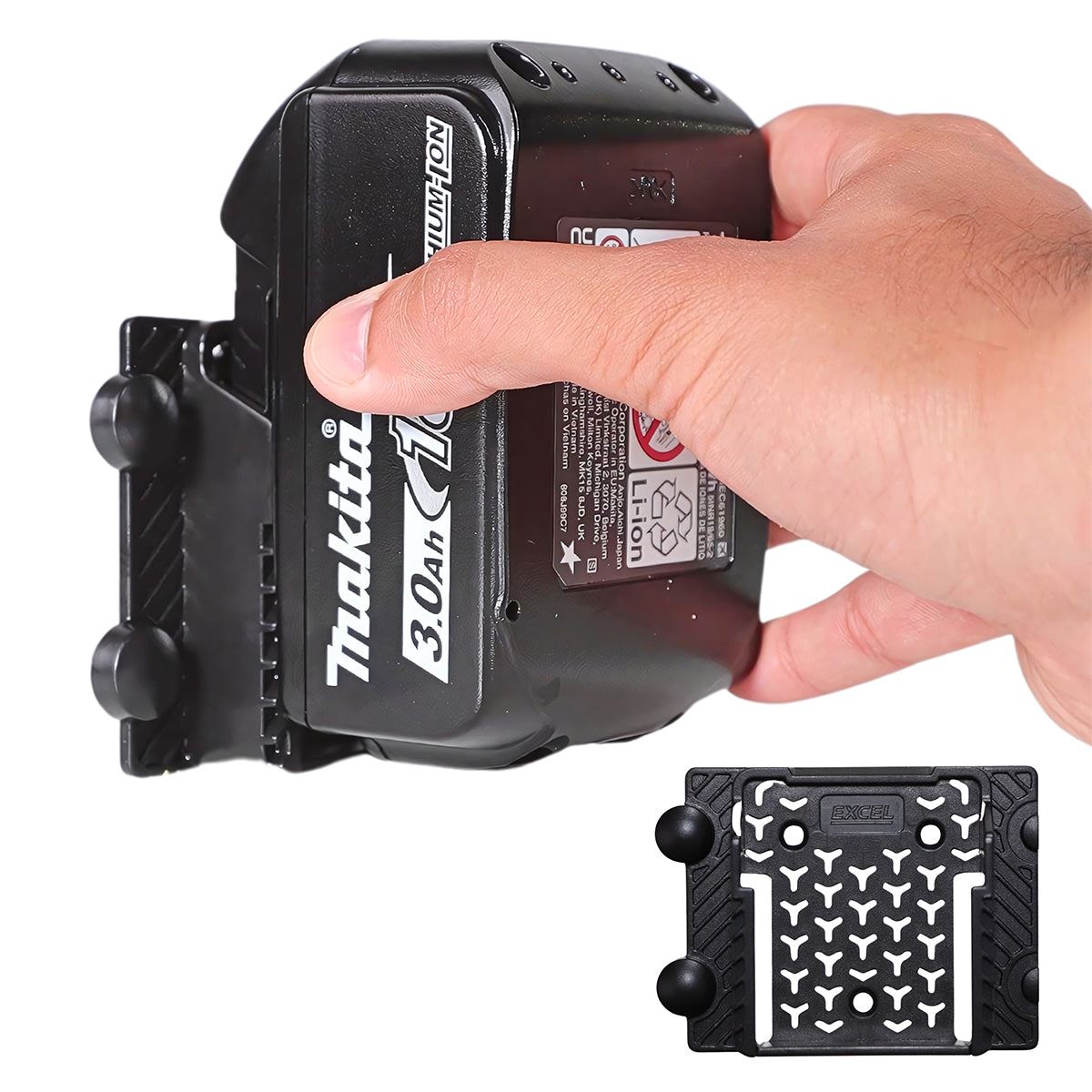 Excel Battery Wall Mount 4 Piece for Makita LXT Batteries