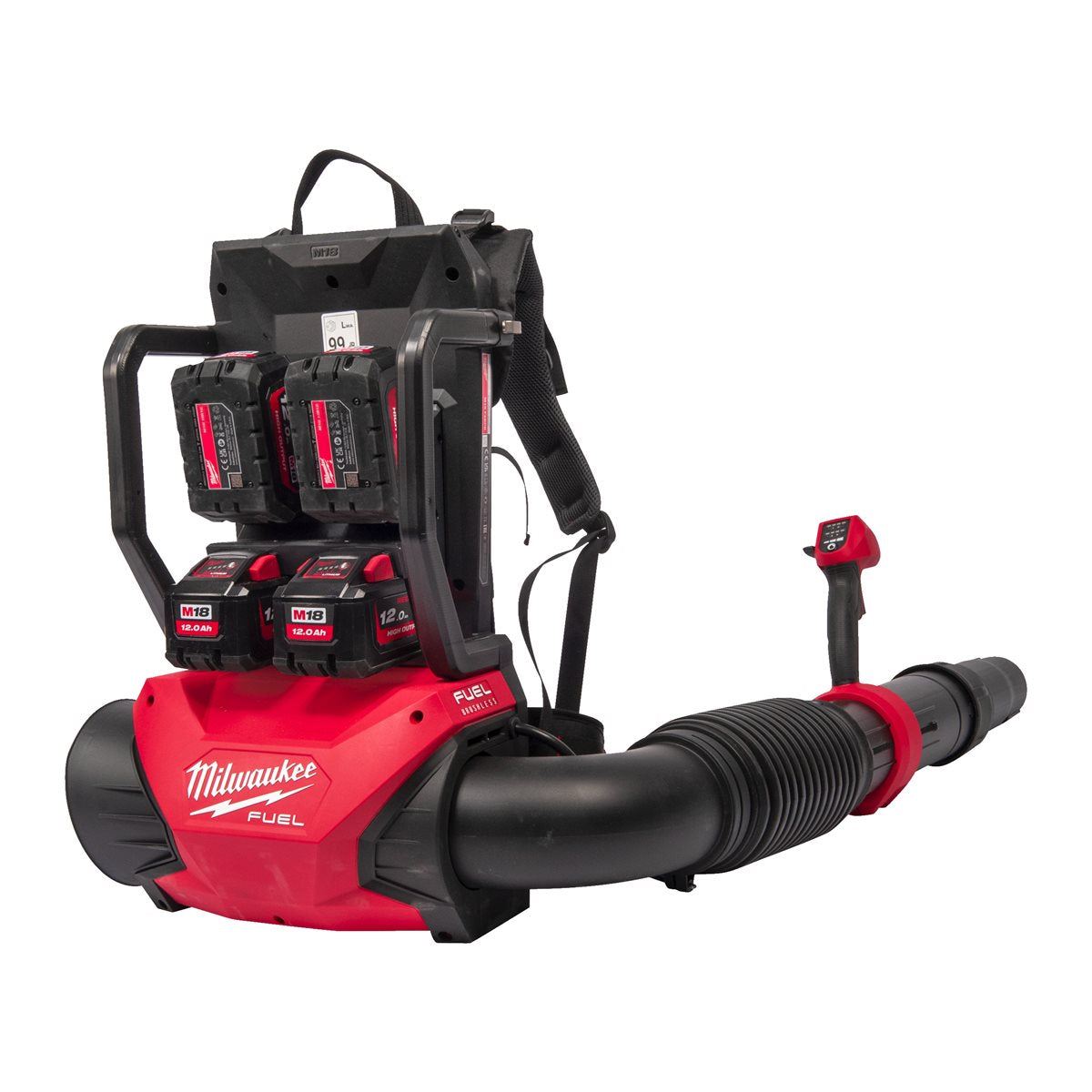 Milwaukee M18F2BPB-124 FUEL 18V Brushless Dual Battery Backpack Blower with 4 x 12.0Ah Batteries & Charger 4933493214