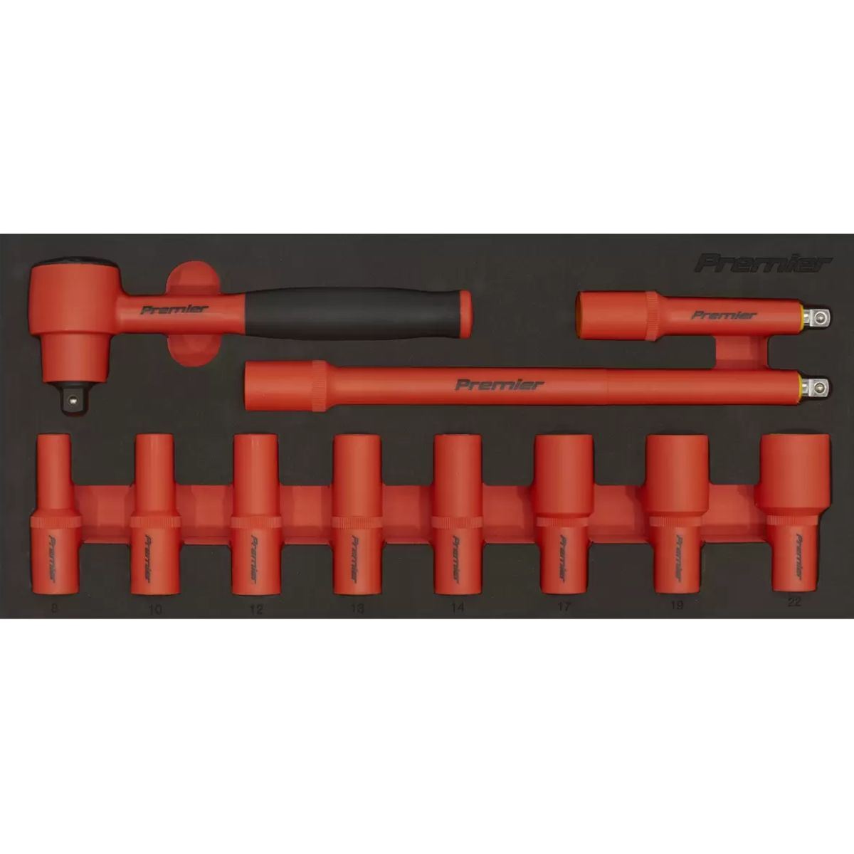 Sealey TBTE01 Insulated Socket Set with Tool Tray 3/8