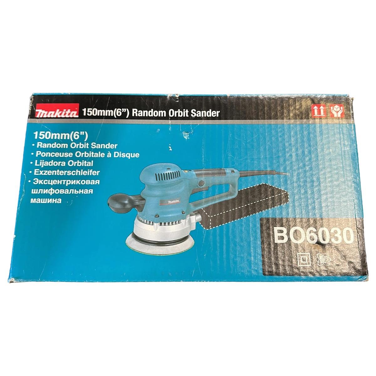 Makita BO6030/2 150mm Corded Random Orbit Sander With Dust Bag 240V Item Condition Seller Refurbished