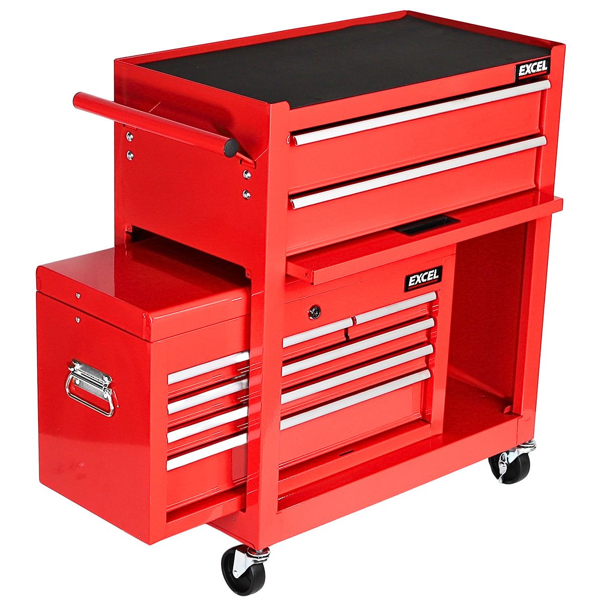 Excel Roller Tool Chest Cabinet 8 Drawers Storage Toolbox Red