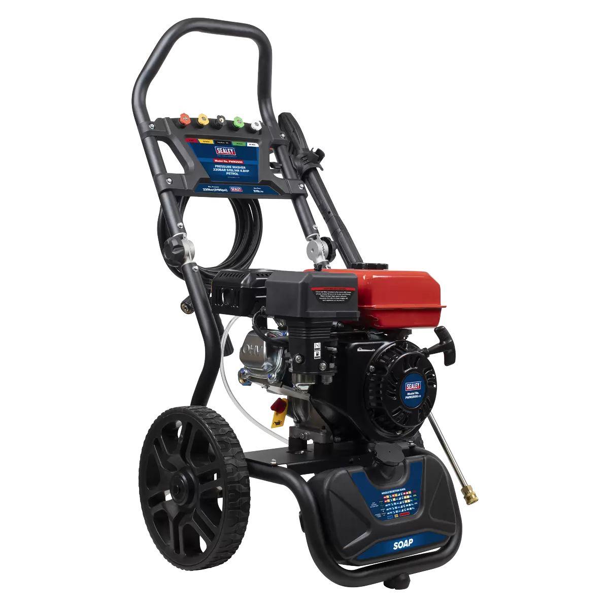 Sealey PWM2500 Petrol Pressure Washer 220bar 540L/hr 6.5hp