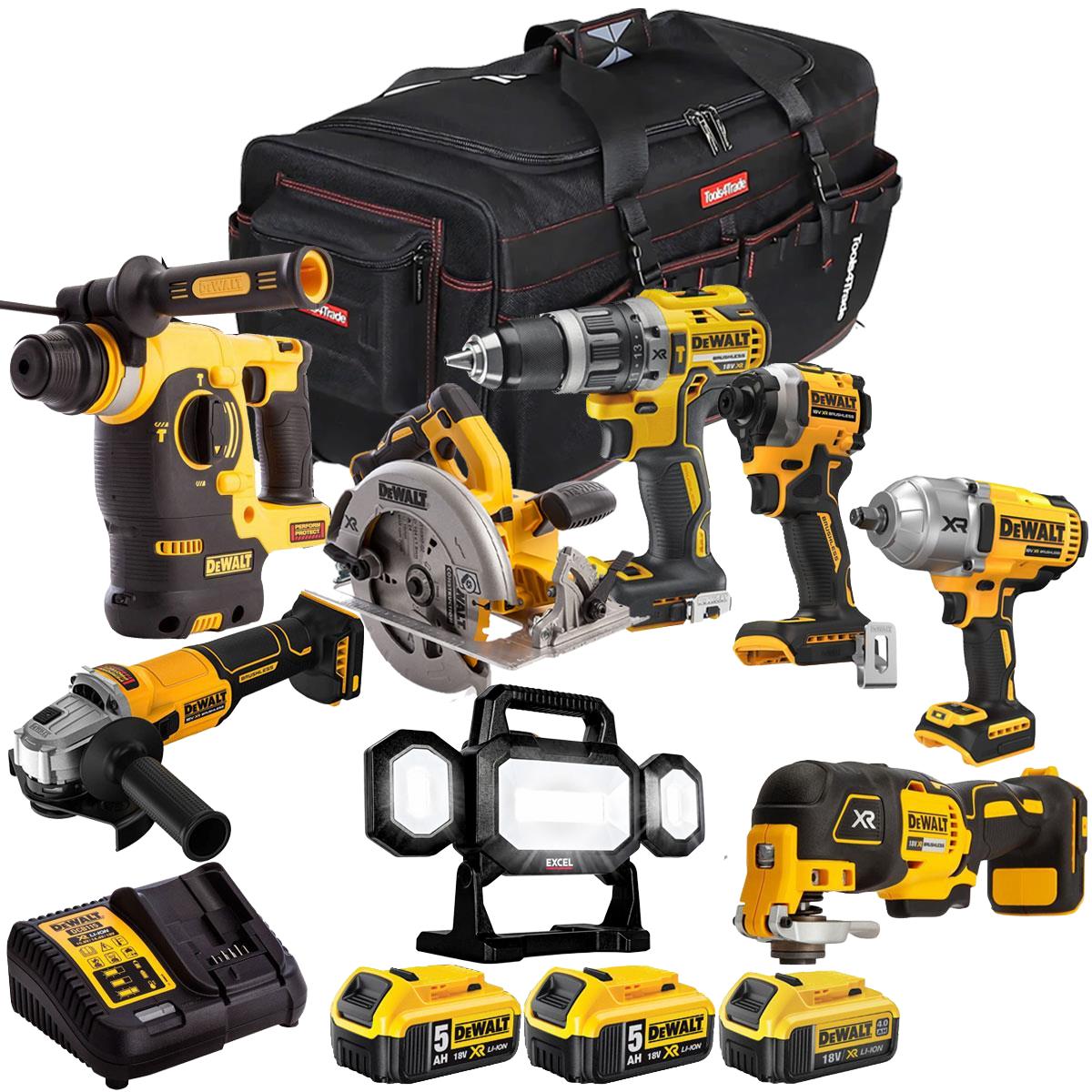Dewalt 18V 8 Piece Combo Kit with 3 x Batteries & Charger T4TKIT-2076