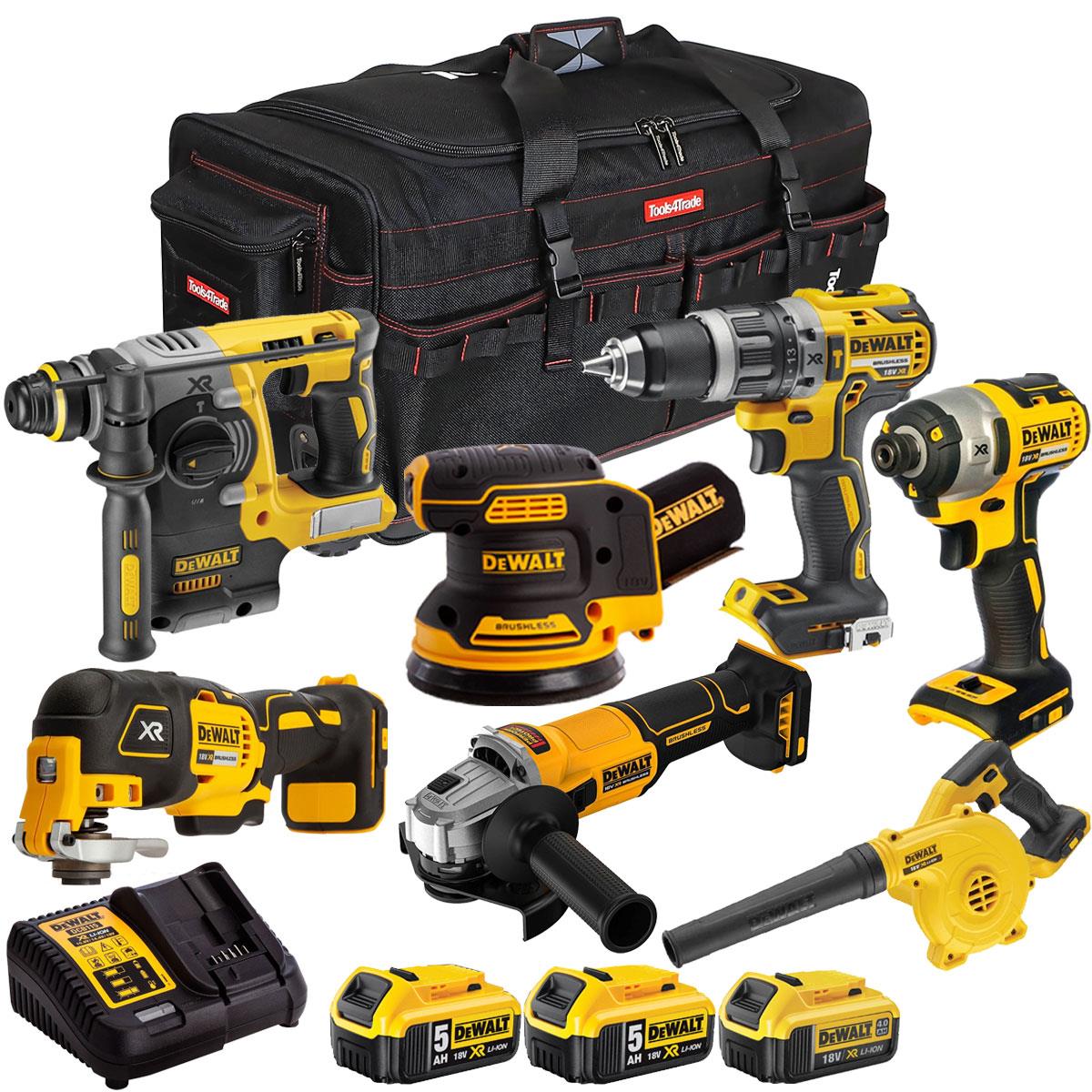 Dewalt 18V 7 Piece Combo Kit with 3 x Batteries & Charger T4TKIT-2217