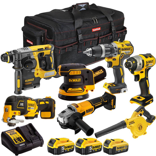 Dewalt 18V 7 Piece Combo Kit with 3 x Batteries & Charger T4TKIT-2217