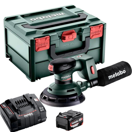 Metabo SXA 18 LTX 150 BL 18V Brushless 150mm Random Orbital Sander with 1 x 5.2Ah Battery Charger & Metabox
