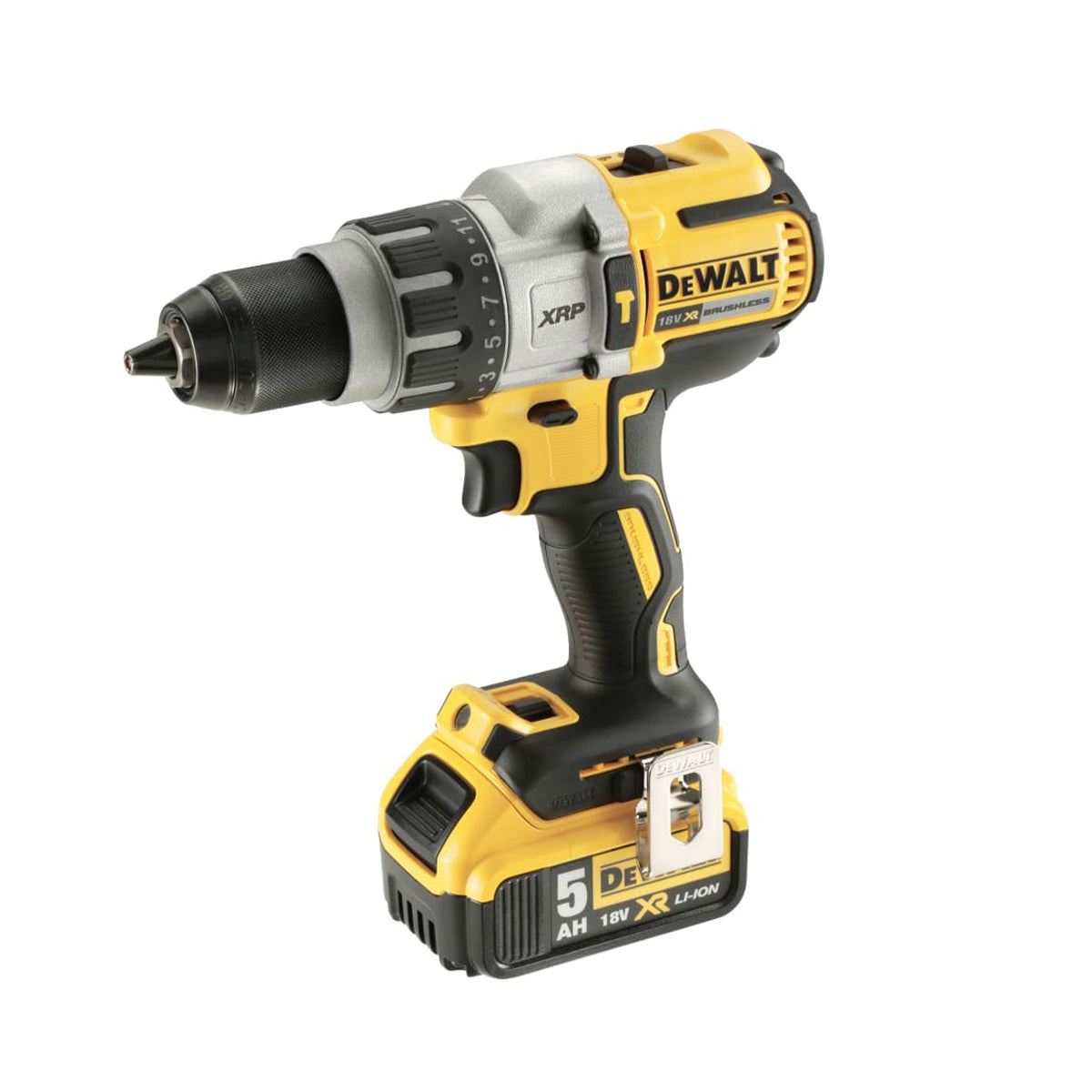 DeWalt DCD996P2 18V XR Brushless Combi Drill 2 x 5.0Ah Li-ion & Charger With Heavy-Duty Kit Box