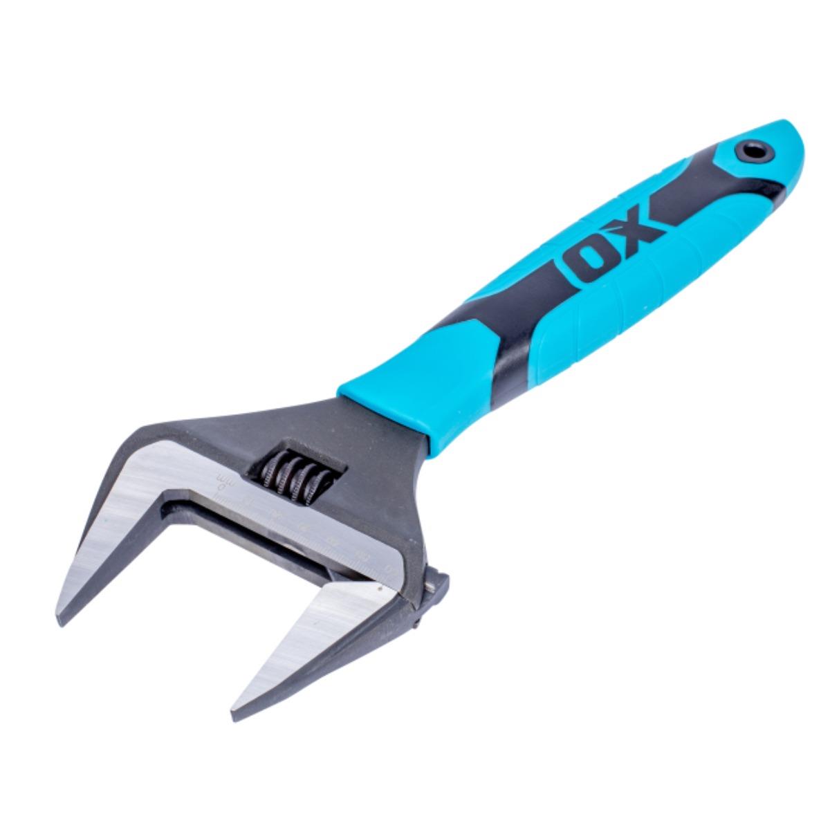 OX Tools P324612 Pro Adjustable Wrench Extra Wide Jaw 300mm/12