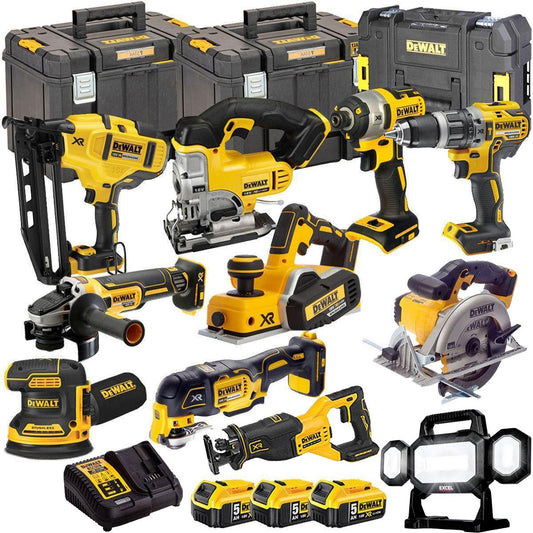 Dewalt 18V 11 Piece Power Tool Kit with 3 x 5.0Ah Batteries T4TKIT-4826