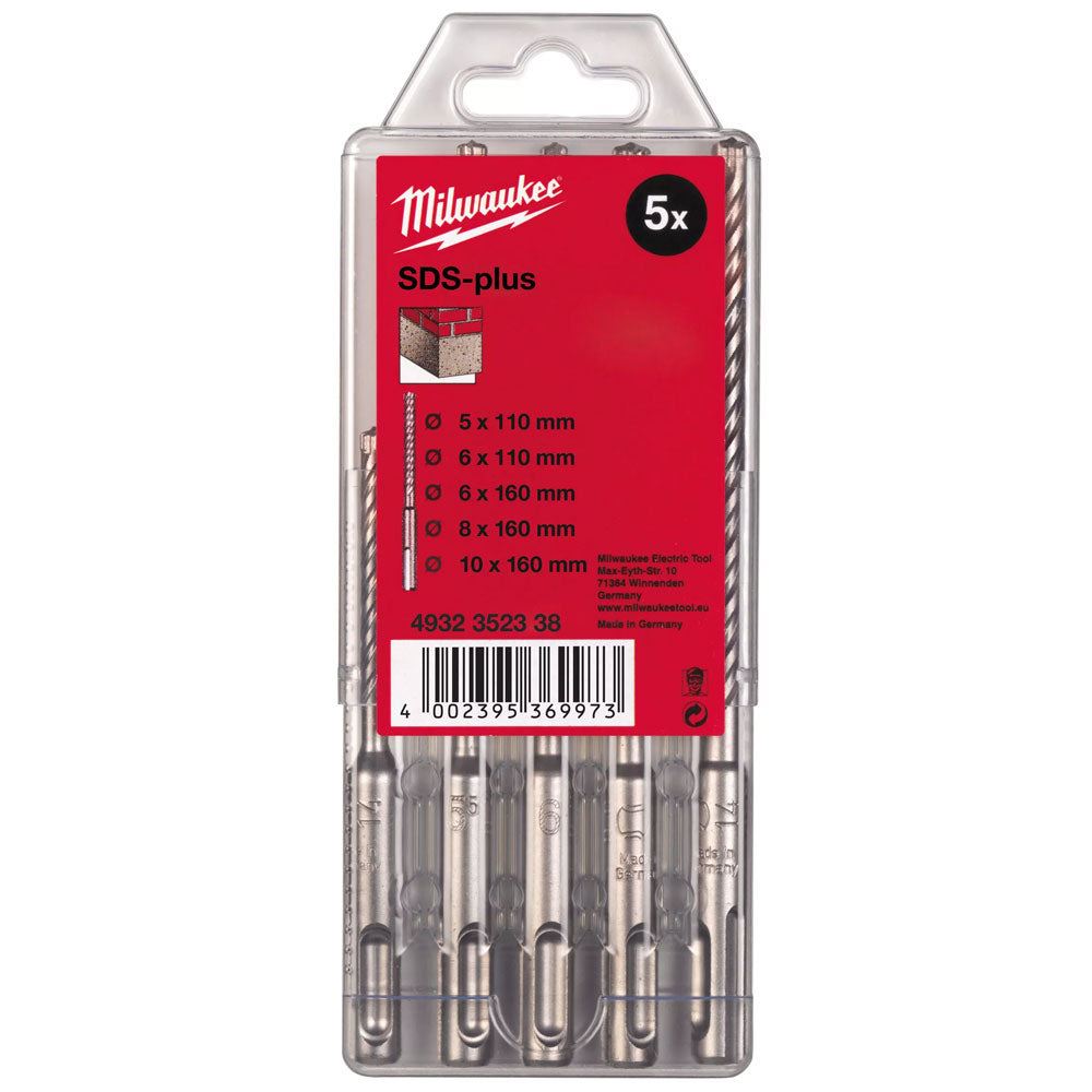 Milwaukee SDS Plus Drill Bit Set 5 Piece 4932352338