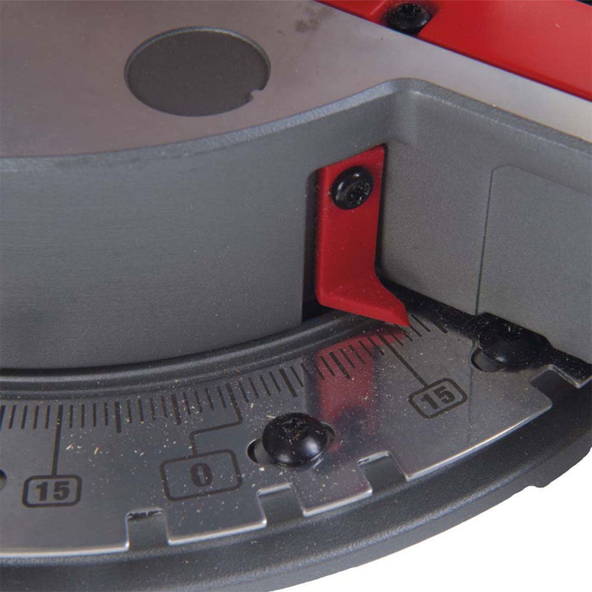 Milwaukee M18FMS190-0 18V Fuel Brushless 190mm Mitre Saw with 1 x 6.0Ah Battery Charger & Extendable Saw Stand
