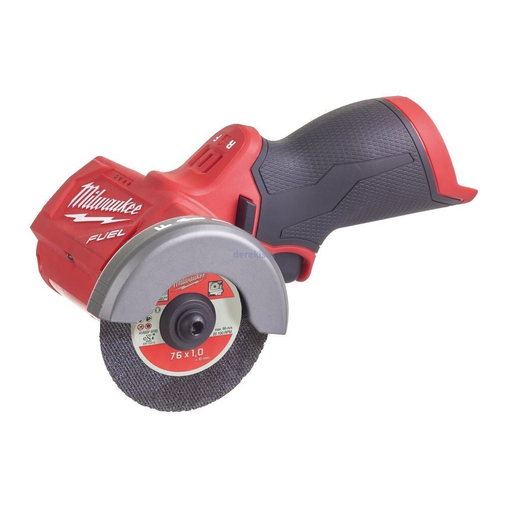 Milwaukee M12FCOT-0 12V Fuel Brushless 76mm Multi-Material Cut-off Saw with 1 x 2.0Ah Battery & Charger