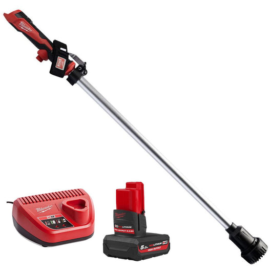 Milwaukee M12BSWP-0 12V Hydropass Brushed Stick Water Pump with 1 x 5.0Ah Battery & Charger