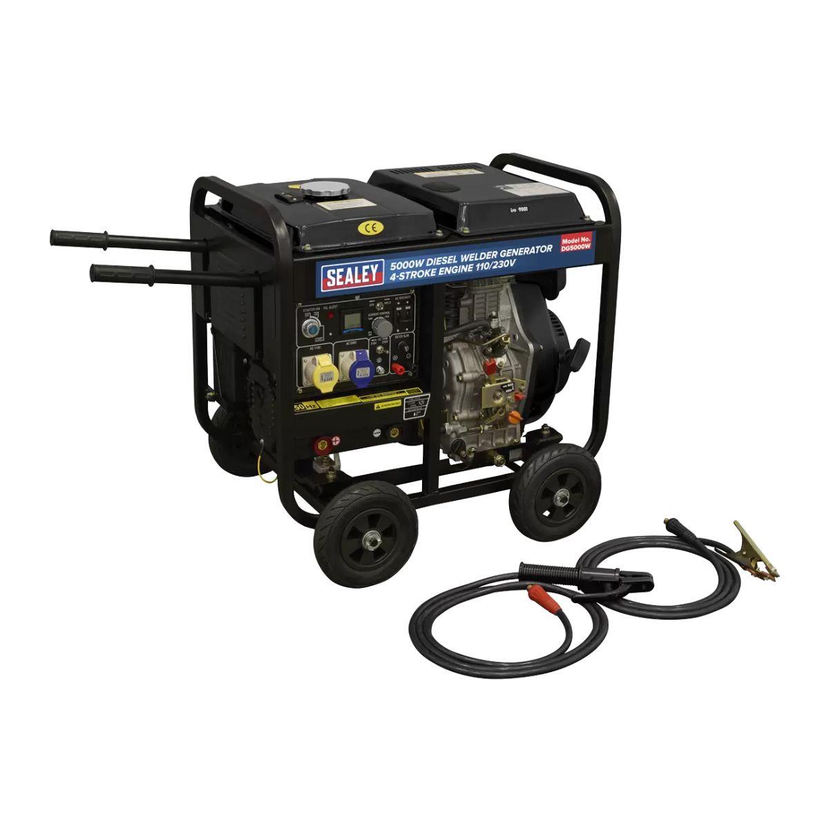 Sealey DG5000W 5000W Diesel Welder Generator 4-Stroke Engine 110/230V