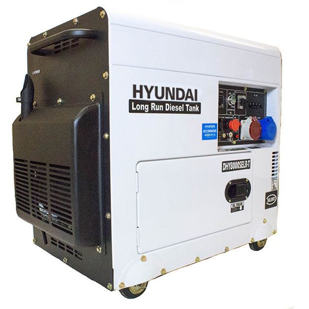 Hyundai DHY8000SELR-T Diesel Generator, Multi-phase 230V/400V, Three Phase / Single Phase 5.8kW/7.5kVA