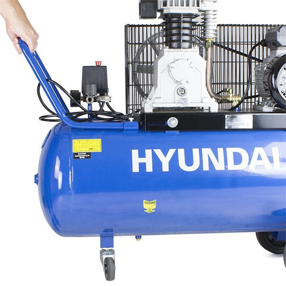 Hyundai HY3100P 100L Electric Air Compressor 14CFM 145psi Twin Cylinder Direct Drive 3hp/230V