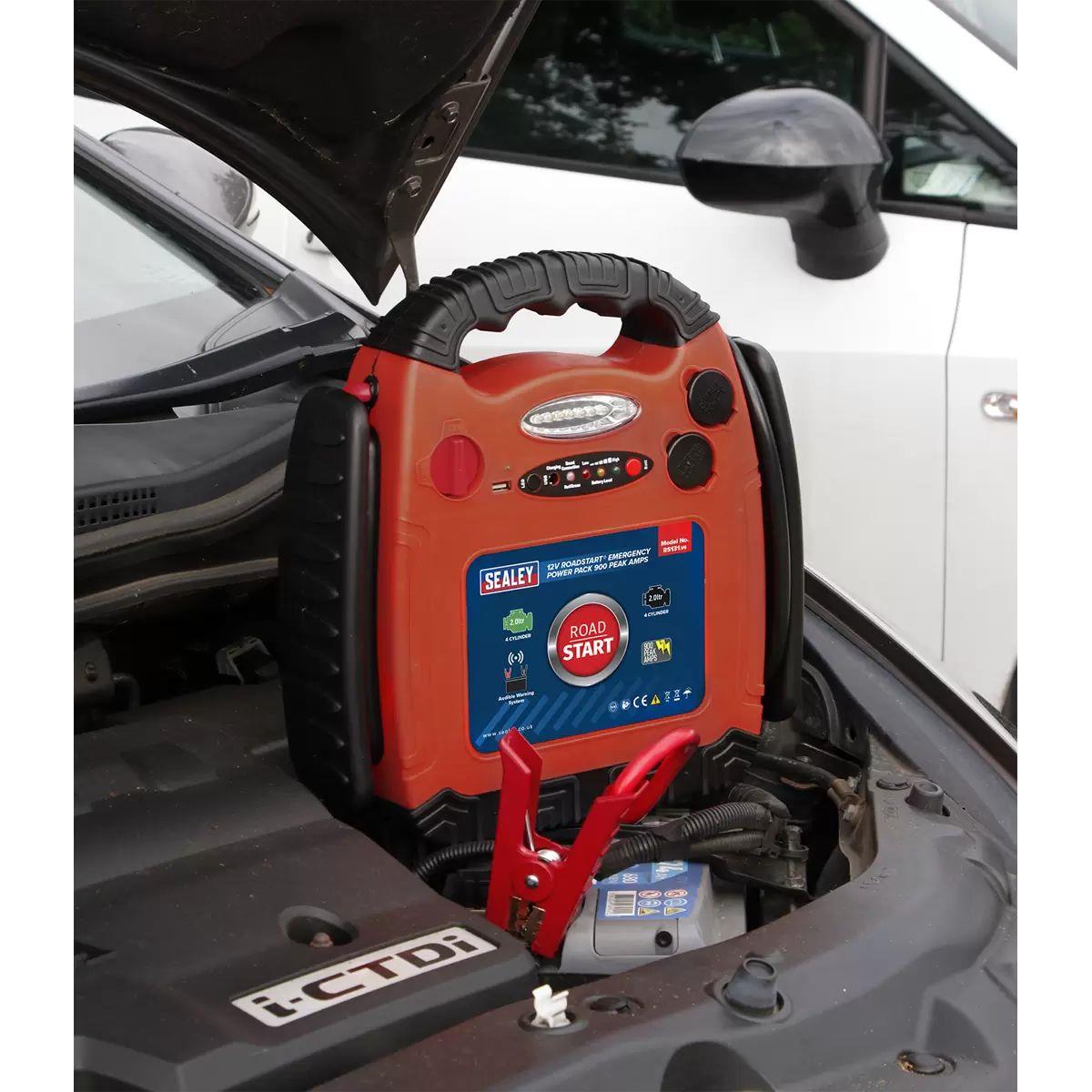 Sealey RS131 RoadStart Emergency Power Pack 12V 750 Peak Amps