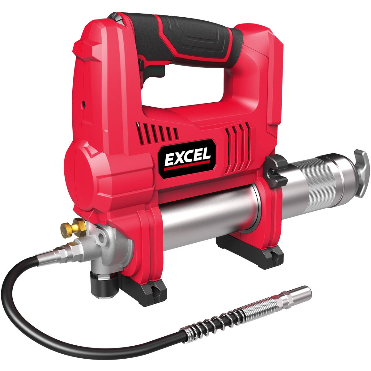 Excel 18V Twin Pack Impact Wrench & Grease Gun with 2 x 4.0Ah Battery Charger & Bag