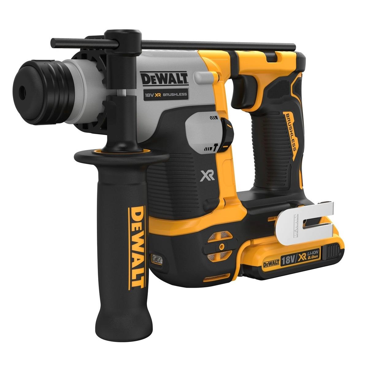 Dewalt DCH172D2-GB 18V XR Brushless SDS Plus Rotary Hammer Drill with 2 x 2.0Ah Battery, Charger & Carry Case