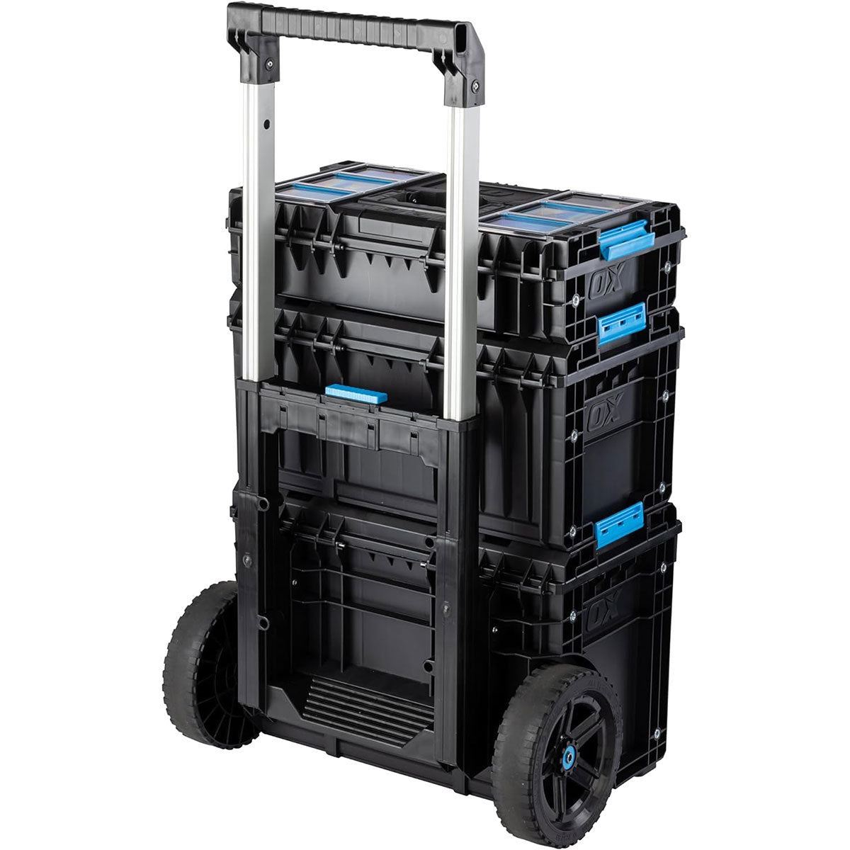 OX ToolTrek Pro Modular Storage System 3 Piece Set Heavy Duty with Wheeled OX-P600703 Item Condition Damaged Box