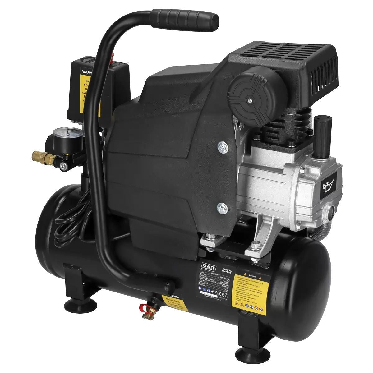 Sealey SAC0620A 6L Direct Drive Air Compressor 230V/13A Compact, Powerful & Reliable for Workshops
