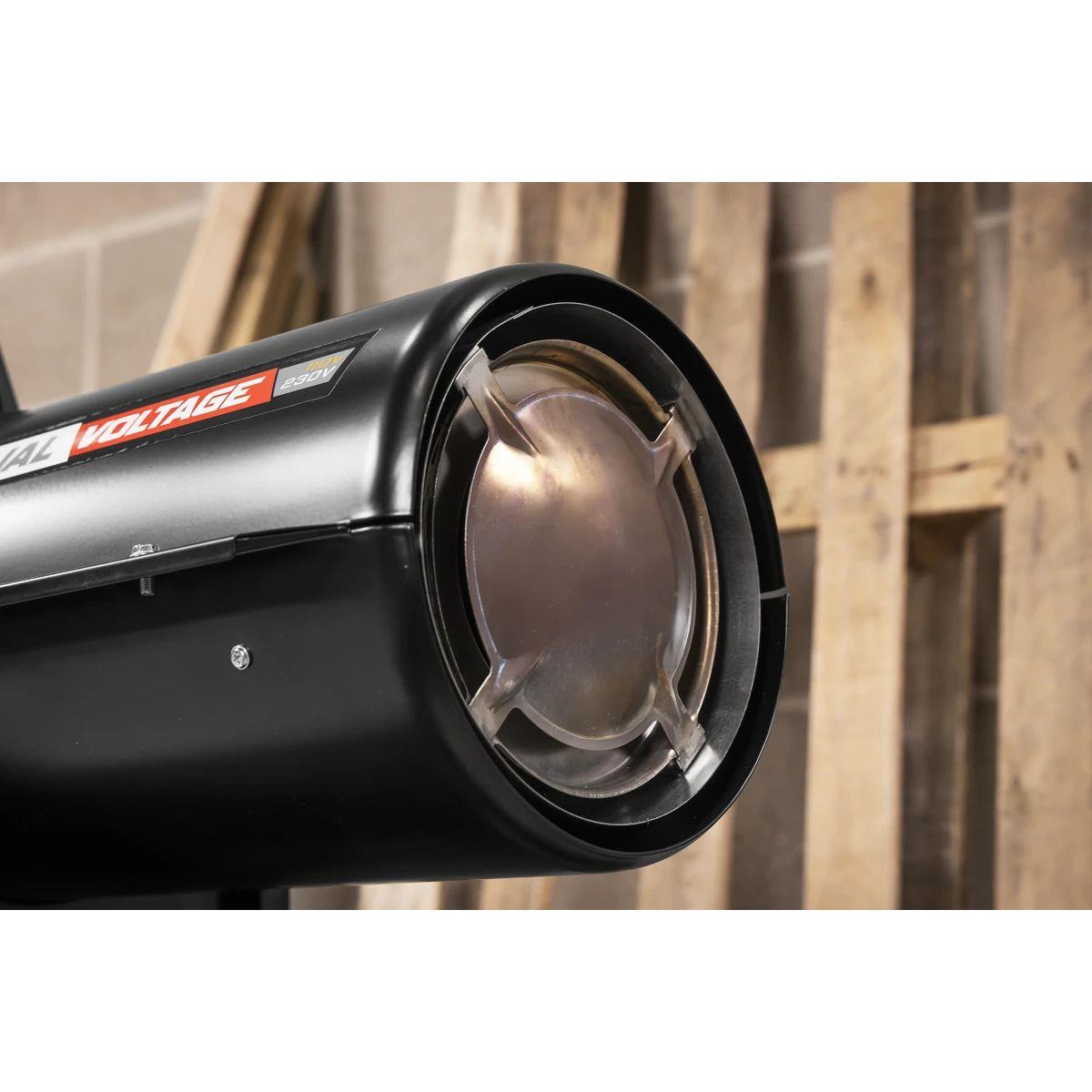 Sealey AB500DV Dual Voltage Kerosene/Diesel Space Warmer Heater with Wheels 230V/15kW