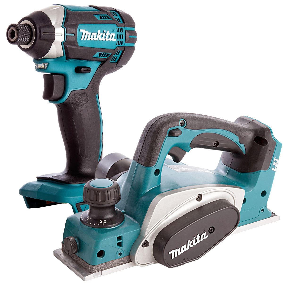 Makita 2 Piece 18V LXT Li-ion Impact Driver & 82mm Planer Body Only