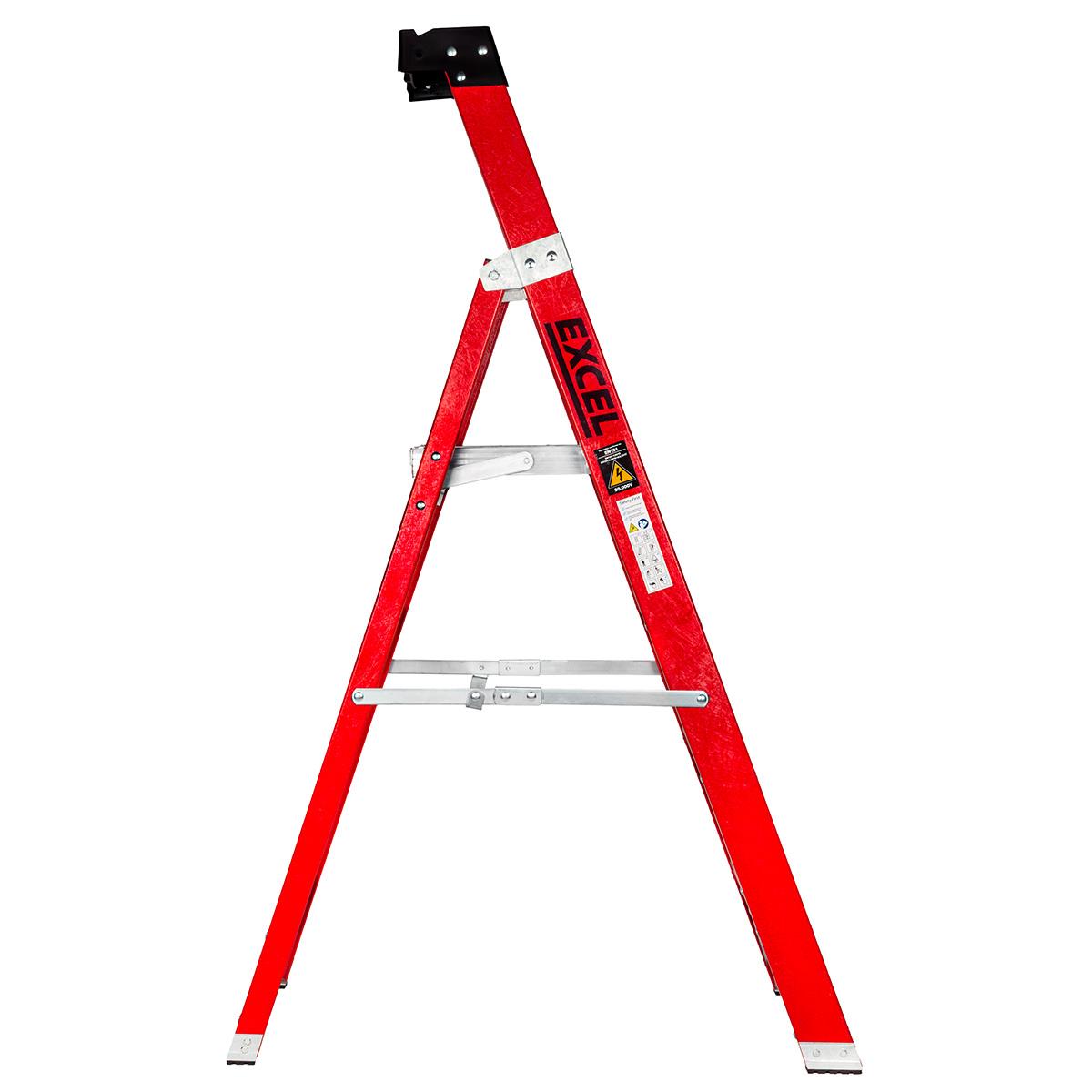 Excel Electricians Fibreglass Platform Step Ladder 4 Tread 1.57m EN131